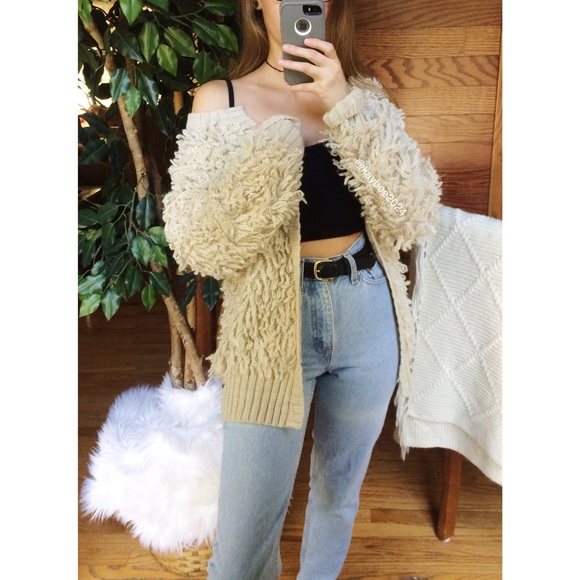 Roxy Sweaters - 🌿 Rozy Cozy Plush Cream Knitted Cardigan 🌿